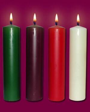 JUEGO 4 VELAS DE ADVIENTO 60X25