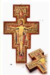 CRUZ DE SAN DAMIANO EN MADERA (MEDIDAS 31,5X41X3 CM.