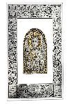 CUADRO PANTOCRATOR CRISTAL Y PLATA  34X29-CRISTAL CON DETALLES Y PLACA DE PLATA (14X18CM)