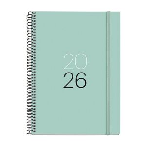 AGENDA ANUAL 2026 ESPIRAL PLUS D/P CALM AQUA (21,3X18 CM)