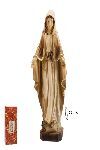 VIRGEN MILAGROSA MADERA CLARA 20CM