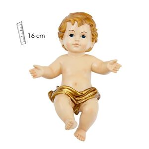 NIÑO JESÚS 16 CM PAÑAL COLOR ORO  