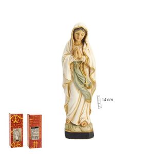 VIRGEN LOURDES - IMAGEN 14 CM (RESINA)