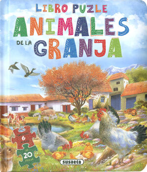 ANIMALES DE LA GRANJA-LIBRO PUZLE (6 PUZLES DE 20 PIEZAS)
