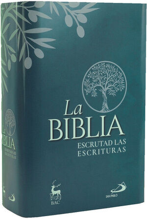 LA BIBLIA, ESCRUTAD LAS ESCRITURAS- ENCUADERNACIÓN AL CROMO