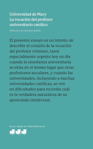 VOCACION DEL PROFESOR UNIVERSITARIO CATOLICO, LA