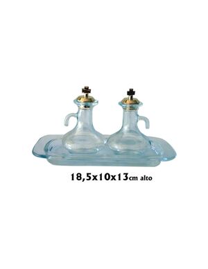 VINAJERAS CRISTAL LISA TAPON CRUZ DORADA N508 50CC