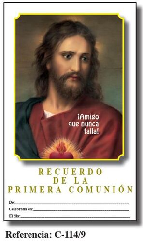 RECORDATORIO DE PRIMERA COMUNIÓN 21,5X34 C-114/9
