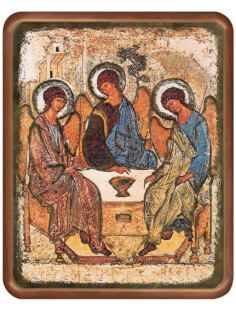 CUADRO TRINIDAD RUBLEV SOBRE MADERA 17X20