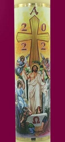 ADHESIVO CIRIO PASCUAL CRISTO SALE DEL SEPULCRO