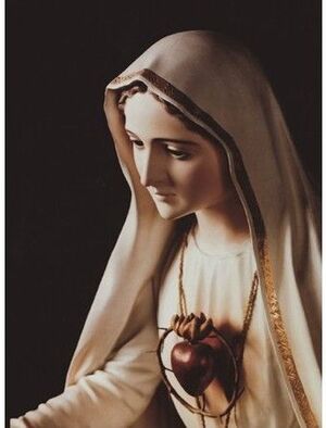 LAMINA 21X30 CM VIRGEN DE FATIMA CON CORAZON A-2045