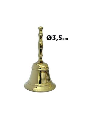 CAMPANILLA BRONCE 3.5 CM DORADA ALTURA 8CM