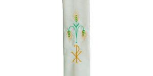 ESTOLA TERLENKA BLANCA BORDADA ESPIGAS 