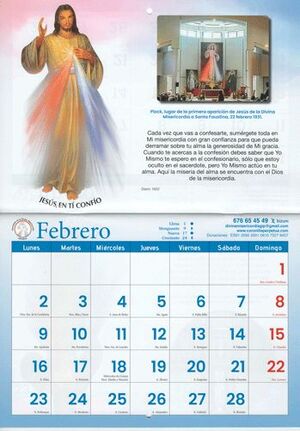 CALENDARIO PARED 2026-DIVINA MISERICORDIA