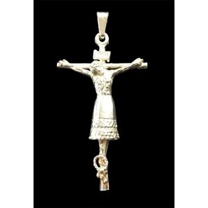 CRUZ SANTO CRISTO DE BURGOS EN PLATA 4,8 CM. 
