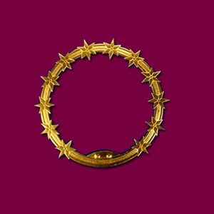 CORONA VIRGEN DORADA 10CM