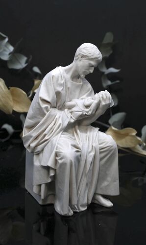SAN JOSÉ CON NIÑO, CORAZÓN DE PADRE 21CM (ESCULTOR: JAVIER VIVER )