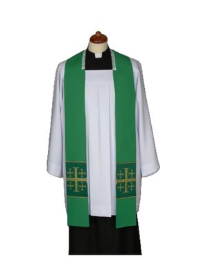 ESTOLA VERDE CON CRUZ DE JERUSALÉN