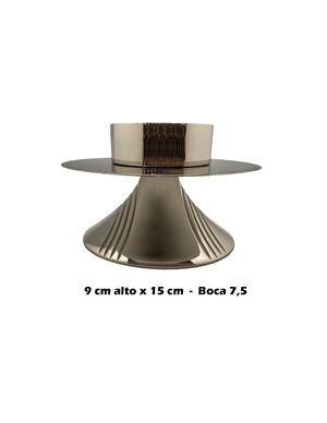 CANDELERO NIQUEL 9CM ALTO BOCA 75MM