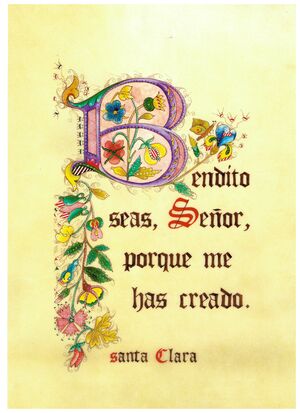 LAMINA BENDITO SEAS SEÑOR 30X20