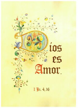 LAMINA DIOS ES AMOR 30X20