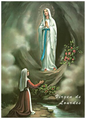 LAMINA VIRGEN DE LOURDES 30X20