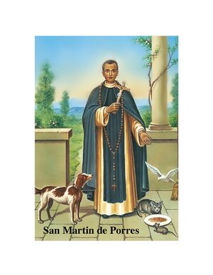 LAMINA SAN MARTIN DE PORRES 30X20